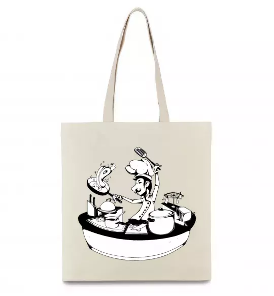 Еко-сумка Cook chef Бежевий фото