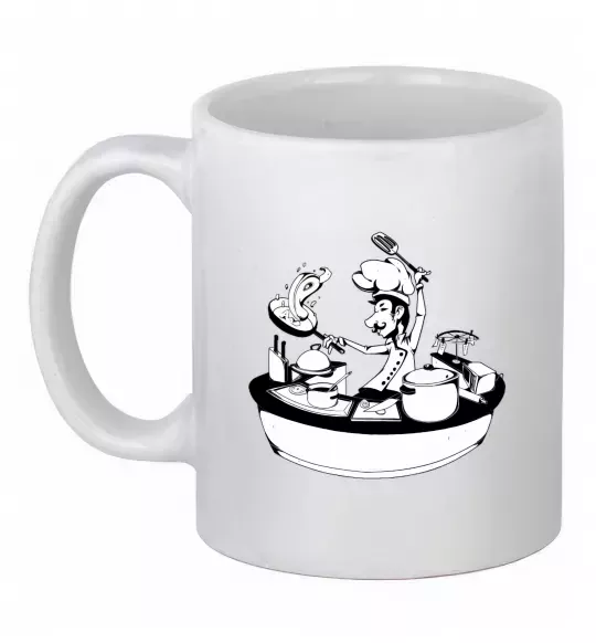 Чашка керамическая Cook chef Белый фото
