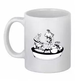 Чашка керамическая Так, шеф! Белый фото