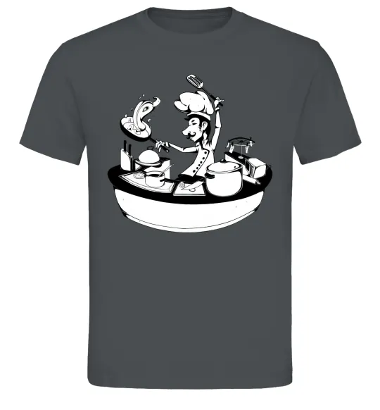 Чоловіча футболка Cook chef Графіт фото