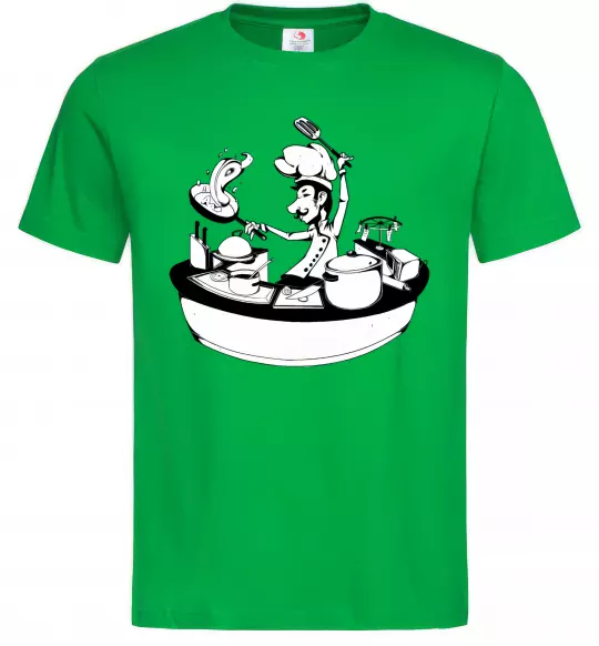 Чоловіча футболка Cook chef Зелений фото