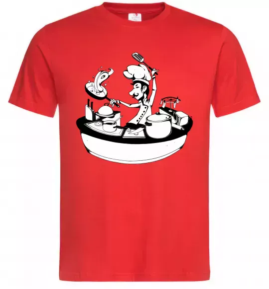Чоловіча футболка Cook chef Червоний фото