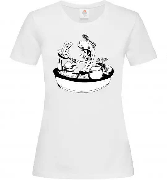 Жіноча футболка Cook chef Білий фото