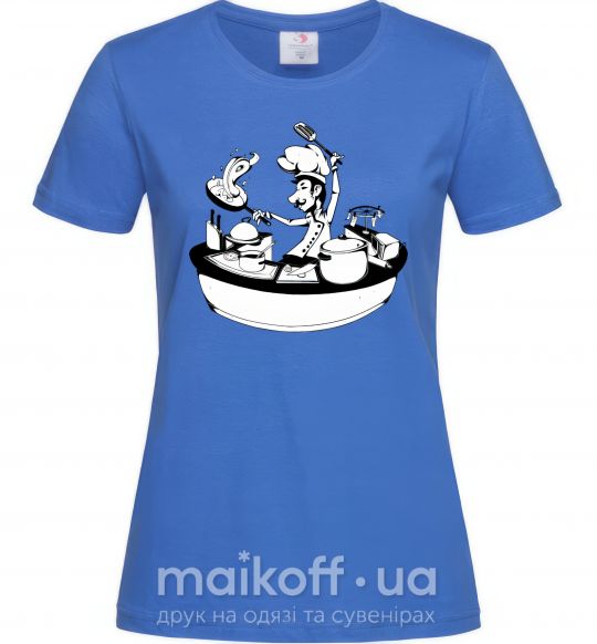 Женская футболка Cook chef Ярко-синий фото