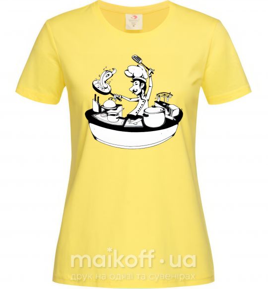 Женская футболка Cook chef Лимонный фото