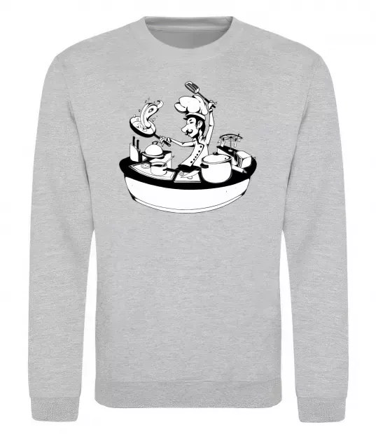 Світшот Cook chef Сірий меланж фото