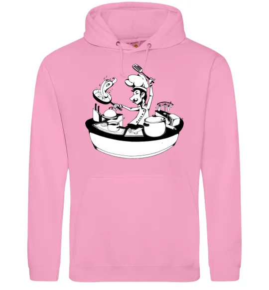 Мужская толстовка (худи) Cook chef Розовый фото