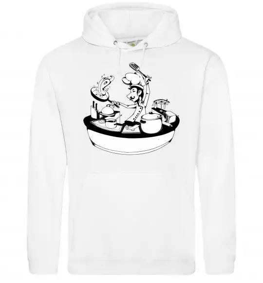 Жіноча толстовка (худі) Cook chef Білий фото