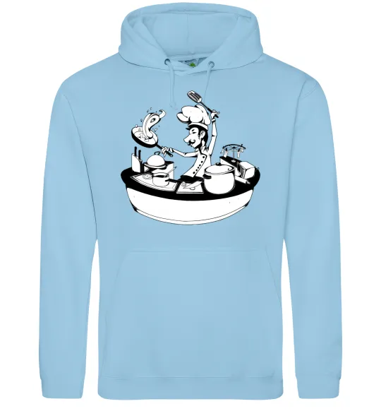 Женская толстовка (худи) Cook chef Голубой фото