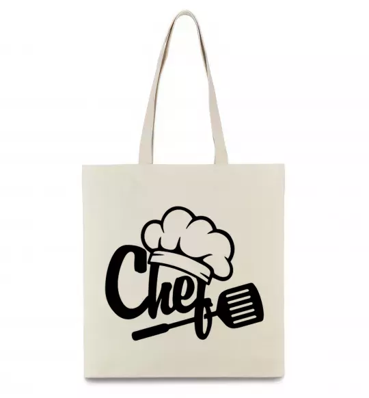 Еко-сумка Chef hat Бежевий фото