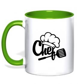 Чашка с цветной ручкой Chef hat