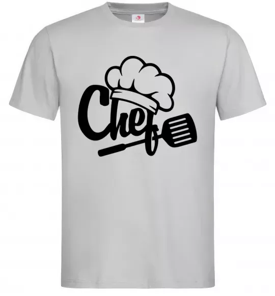 Мужская футболка Chef hat Серый фото