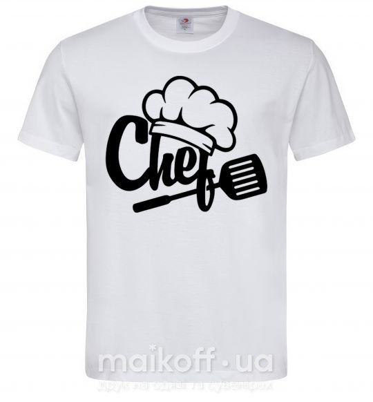 Мужская футболка Chef hat Белый фото
