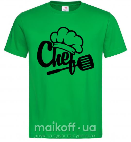 Мужская футболка Chef hat Зеленый фото