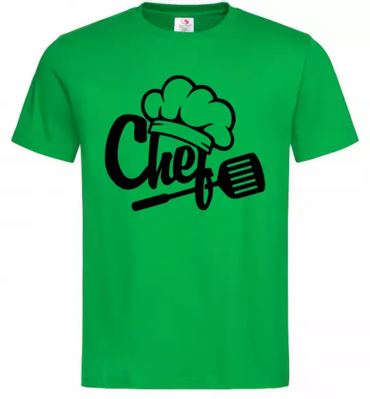 Мужская футболка Chef hat Зеленый фото