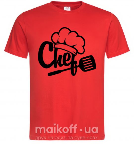 Чоловіча футболка Chef hat Червоний фото