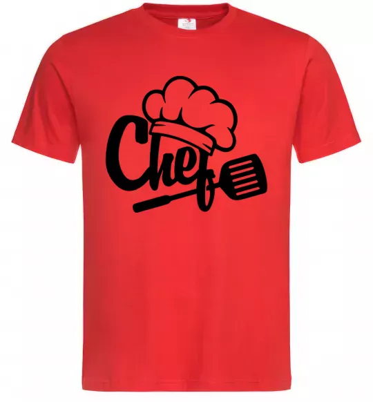 Мужская футболка Chef hat Красный фото