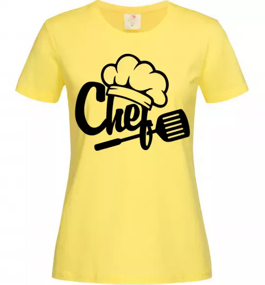 Женская футболка Chef hat Лимонный фото