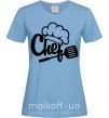 Женская футболка Chef hat Голубой фото