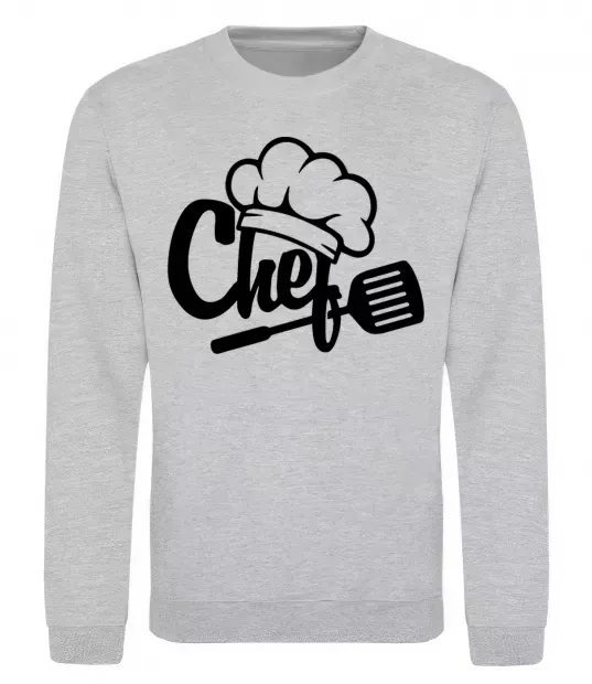 Світшот Chef hat Сірий меланж фото