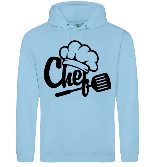 Мужская толстовка (худи) Chef hat Голубой фото