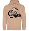Женская толстовка (худи) Chef hat Песочный фото