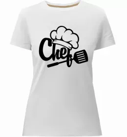 Жіноча преміум футболка Super Chef Білий фото