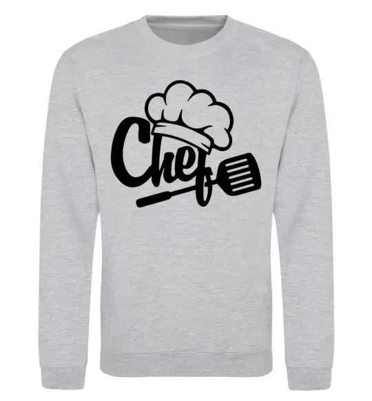 Світшот Chef hat Сірий меланж фото