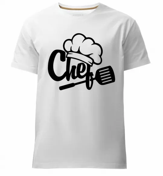 Чоловіча преміум футболка Chef hat Білий фото