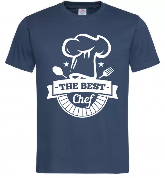 Чоловіча футболка The best chef Темно-синій фото