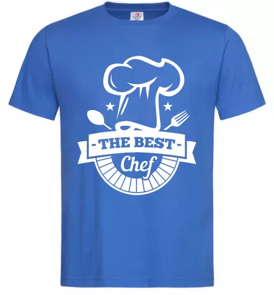Чоловіча футболка The best chef Яскраво-синій фото