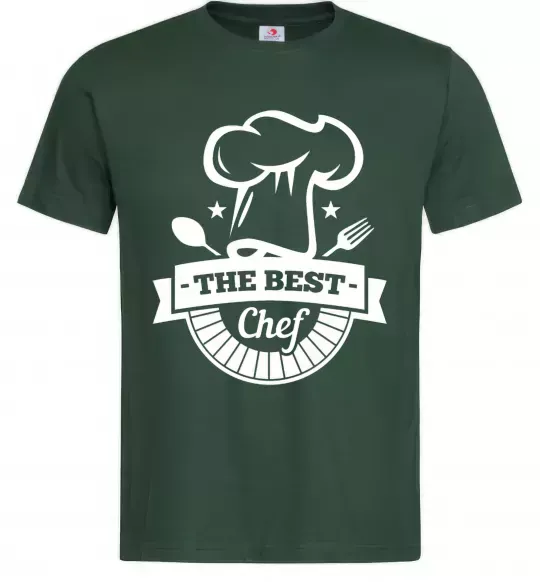 Чоловіча футболка The best chef Темно-зелений фото