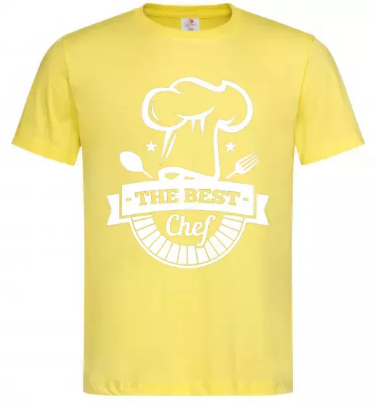 Чоловіча футболка The best chef Лимонний фото