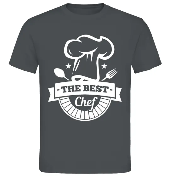 Чоловіча футболка The best chef Графіт фото