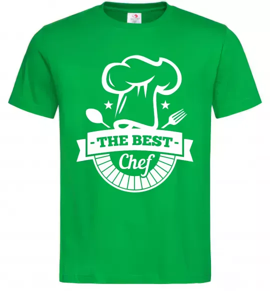 Чоловіча футболка The best chef Зелений фото
