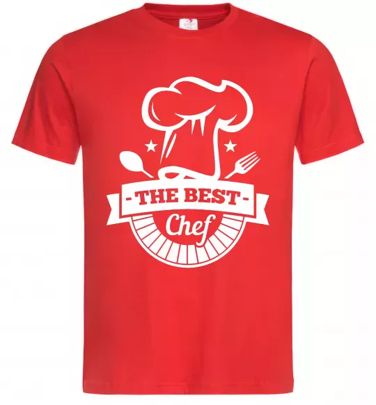 Чоловіча футболка The best chef Червоний фото