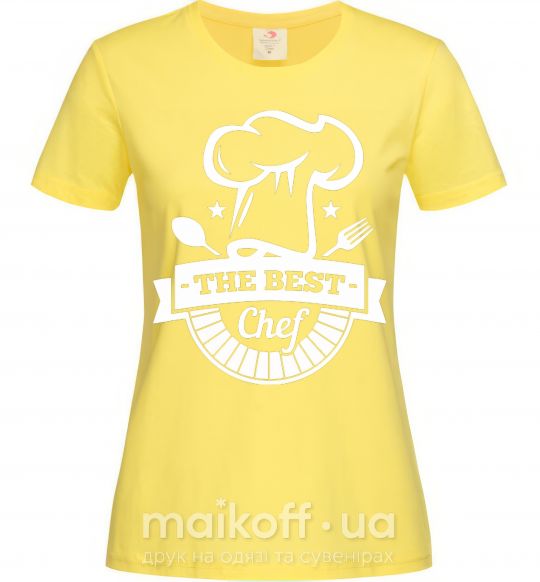 Женская футболка The best chef Лимонный фото