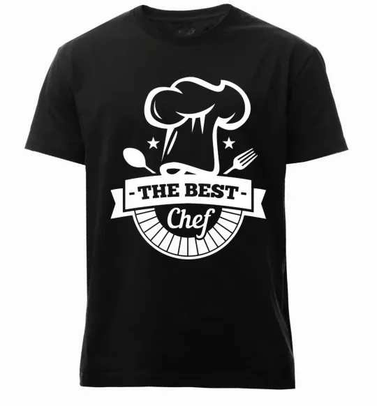 Мужская премиум футболка The best chef Черный фото