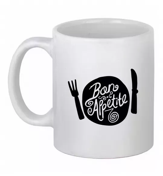 Чашка керамическая Bon appetite Белый фото