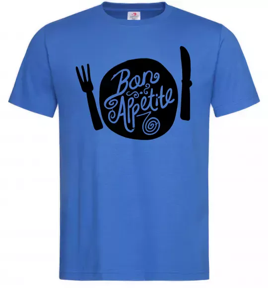 Чоловіча футболка Bon appetite Яскраво-синій фото