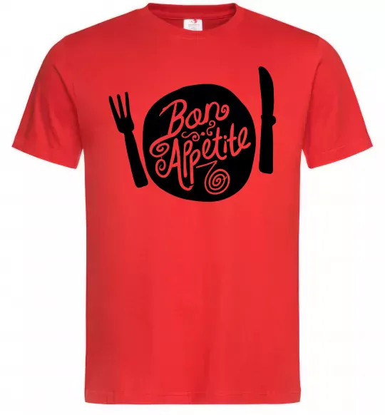 Чоловіча футболка Bon appetite Червоний фото