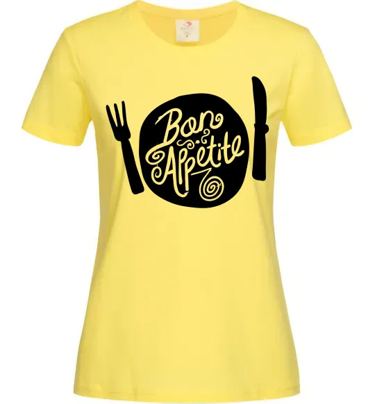 Жіноча футболка Bon appetite Лимонний фото