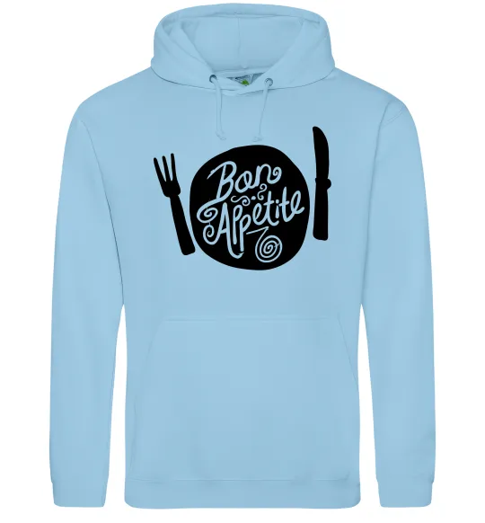 Чоловіча толстовка (худі) Bon appetite Блакитний фото