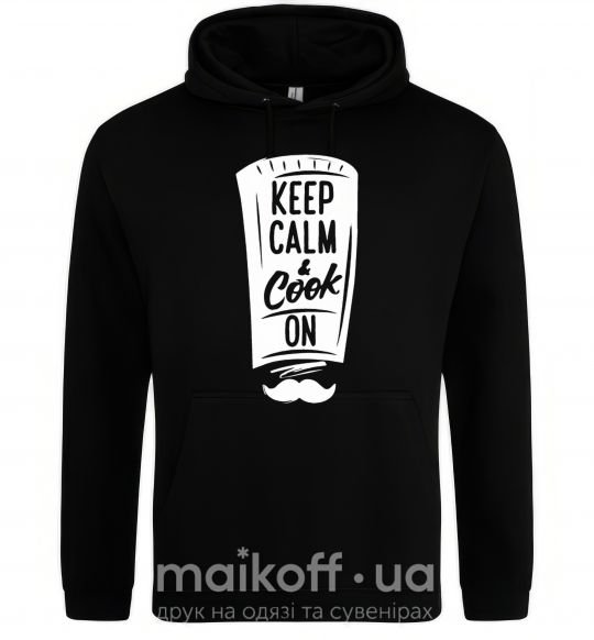 Женская толстовка (худи) Keep calm and cook on Черный фото