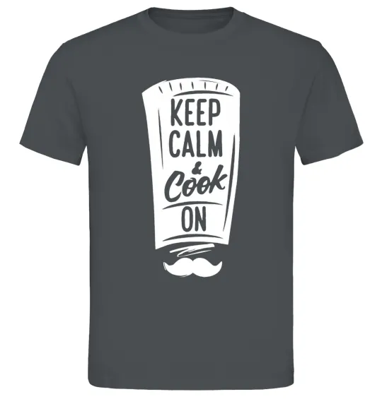 Мужская футболка Keep calm and cook on Графит фото