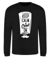 Свитшот Keep calm and cook on Черный фото