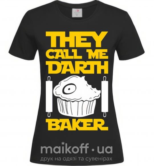 Жіноча футболка They call me Darth Baker Чорний фото