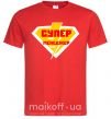 Мужская футболка Супер менеджер лого Красный фото