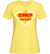Женская футболка Супер менеджер лого Лимонный Женская футболка Супер менеджер лого Лимонный фото