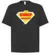 Футболка Оверсайз Супер менеджер лого Черный фото